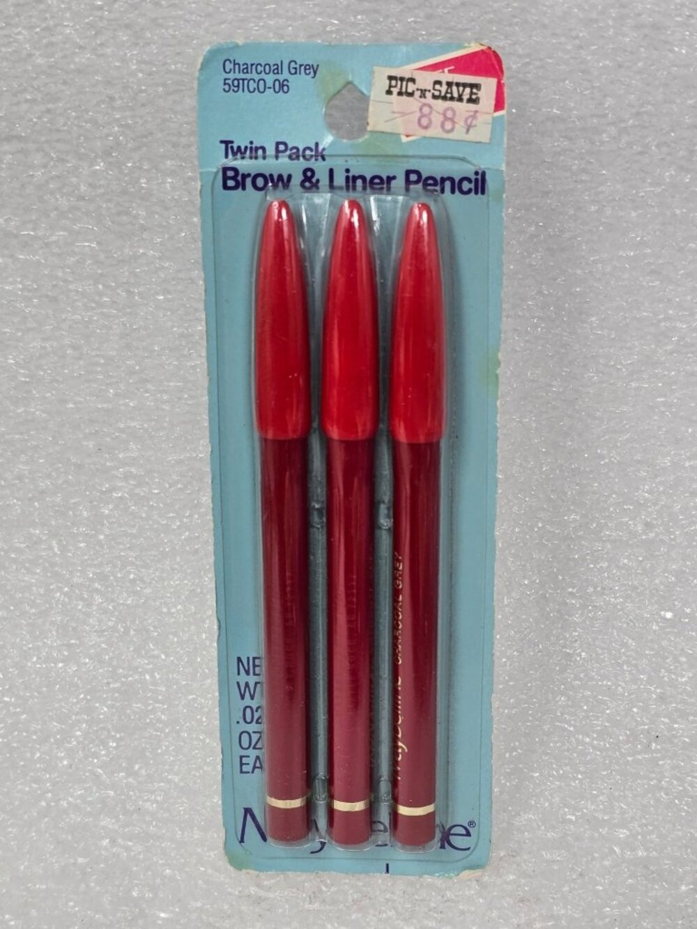 Vintage Maybelline Twin Pack Brow & Liner Pencil Charcoal Grey 59TCO-06 Sealed
